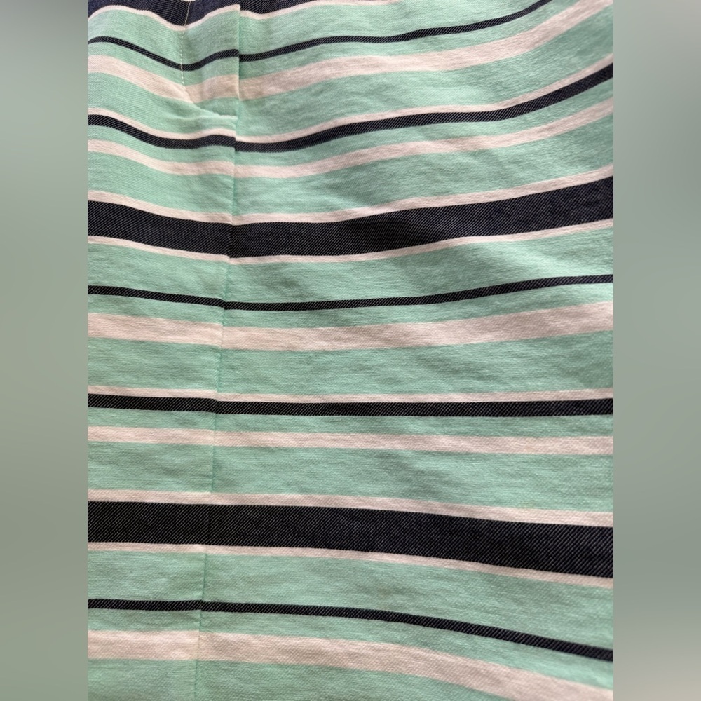 Tommy Hilfiger Mint and Navy Striped Mini Skirt Size 2 - Picture 4 of 11